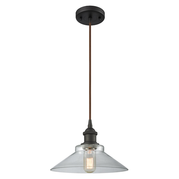 Disc Vintage Dimmable Led 10 Oidimmable Led Rubbed Bronze Mini Pendant With Clear Glass